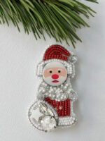 Брошь Дед Мороз