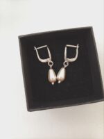 Серьги с чешским жемчугом (капля) — изображение 9