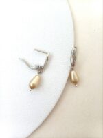 Серьги с чешским жемчугом (капля) — изображение 4