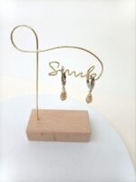 Серьги с чешским жемчугом (капля) — изображение 3