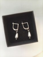 Серьги с чешским жемчугом (капля) — изображение 11