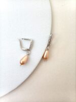 Серьги с чешским жемчугом (капля) — изображение 8