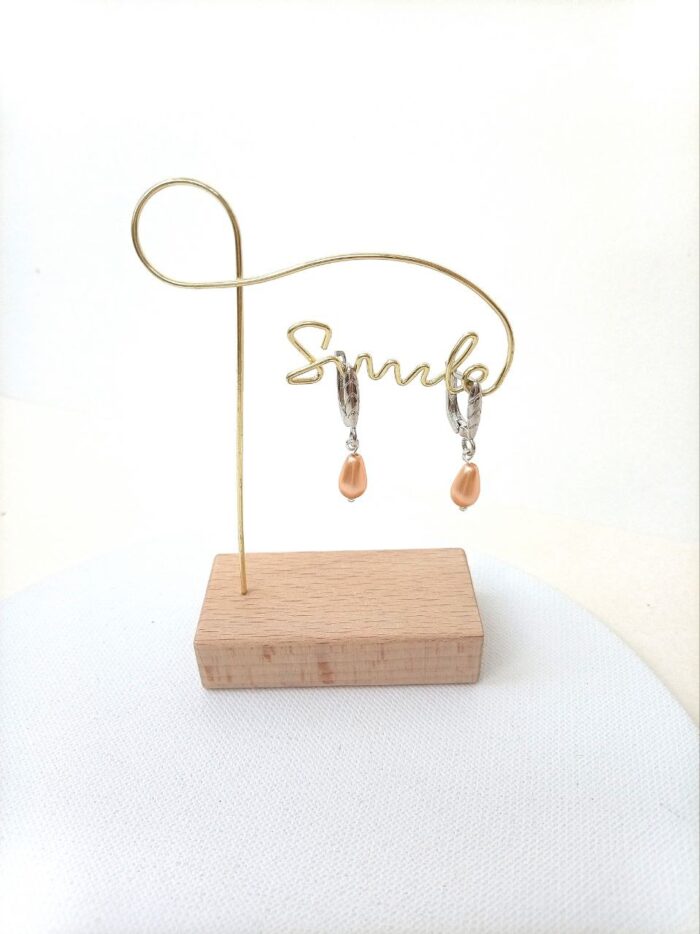 Серьги с чешским жемчугом (капля) — изображение 7