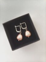 Серьги с чешским жемчугом (эллипс) — изображение 10