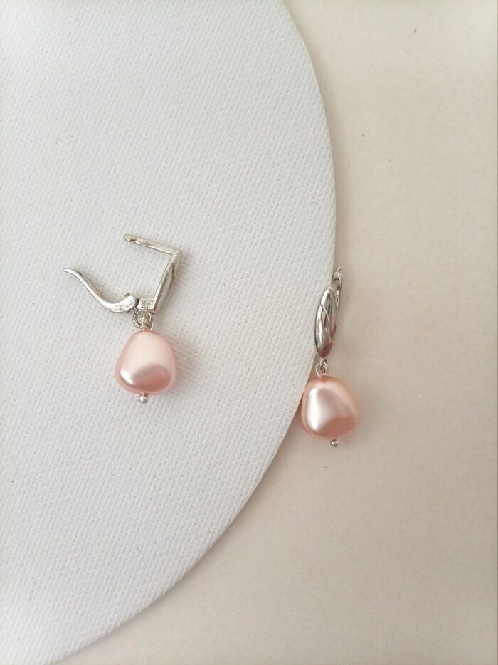 Серьги с чешским жемчугом (эллипс) — изображение 6