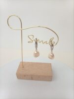 Серьги с чешским жемчугом (эллипс)