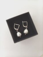 Серьги с чешским жемчугом (эллипс) — изображение 9