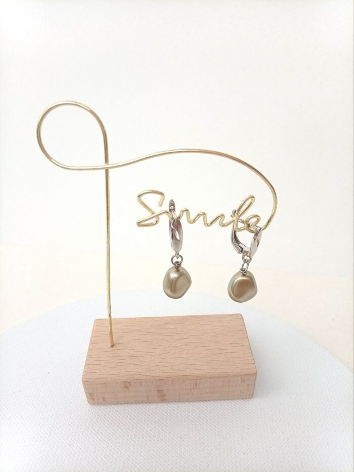 Серьги с чешским жемчугом (эллипс) — изображение 7