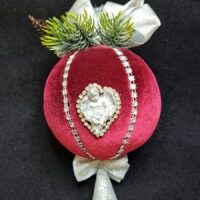 набор новогодних шаров ручной работы 5 штук