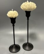 "Хризантемы" набор свечей, 2 шт, молочные — изображение 3