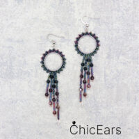 Серьги " Лунная ночь"