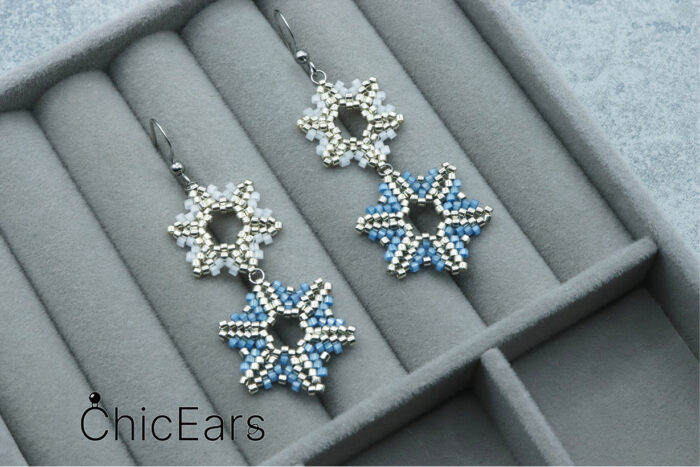 Серьги "Снежинки" (длинные) — изображение 2