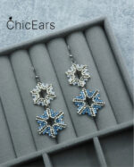 Серьги "Снежинки" (длинные) — изображение 3