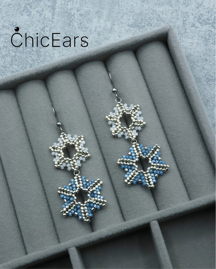 Серьги "Снежинки" (длинные) — изображение 3