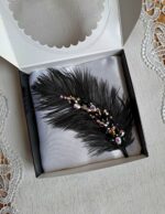 Брошь перо страуса с камнями — изображение 6