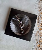 Брошь перо страуса с камнями — изображение 4