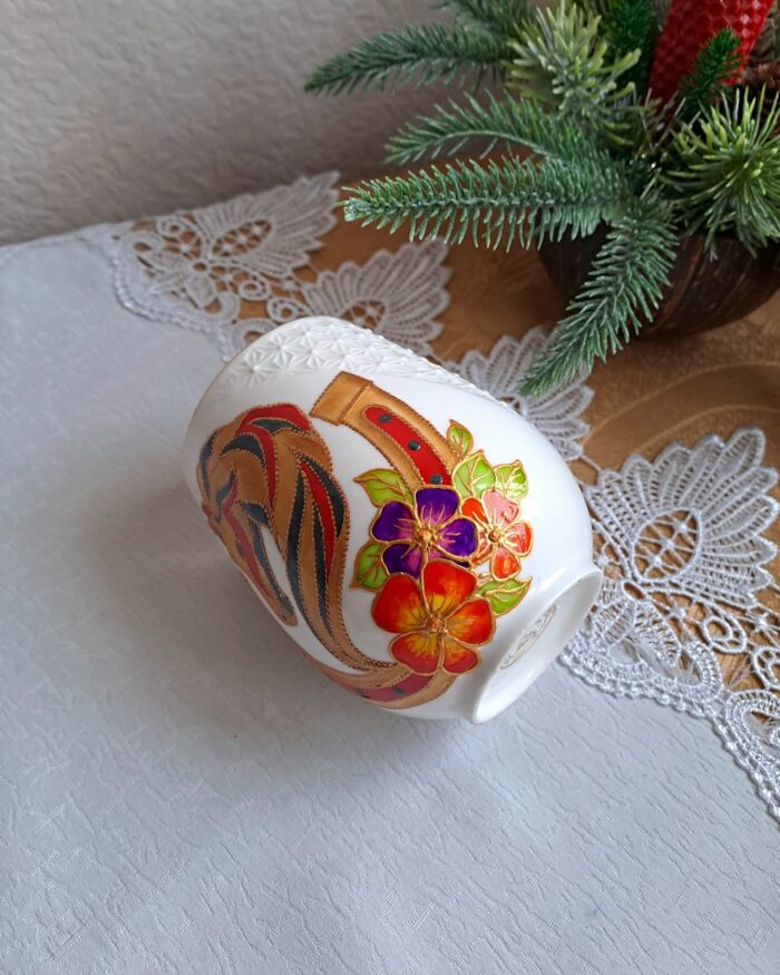 Год Лошади: кружка с ручной росписью, подарок на новый год — изображение 3