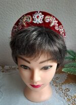 Кокошник ручной работы из бархата, венец в русском стиле — изображение 7