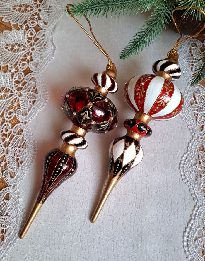 Ёлочные игрушки с ручной росписью в стиле МакКензи, ёлочные украшения — изображение 5