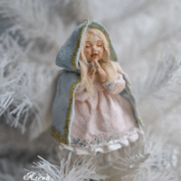 Ватная игрушка "Ангелочек" интерьерная декоративная игрушка, елочное украшение