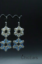 Серьги "Снежинки" (длинные)