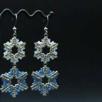 Серьги "Снежинки" (длинные)