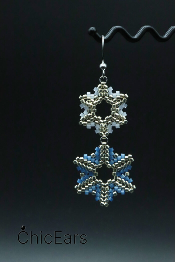 Серьги "Снежинки" (длинные) — изображение 4