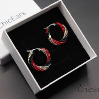 Серьги "Красные маки"