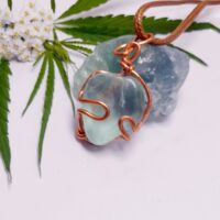 Кулоны с зеленым флюоритом: "Нежность сердца", "Глаз дракона", "Мятный леденец".