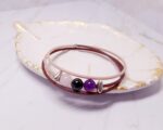 Браслет с розовым кварцем, гранатом-альмандином и аметистом — изображение 2