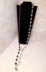 Колье-трансформер с гранатом и пренитом