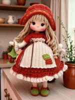 "Анжелика" вязанная кукла