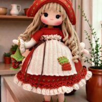 "Анжелика" вязанная кукла