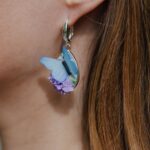 Серьги с голубыми бабочками и сиренью Изящное украшение, воплощающее хрупкую красоту весенней природы. Каждая пара серёг создана вручную из полимерной глины — с трепетным вниманием к деталям и любовью к природному совершенству.