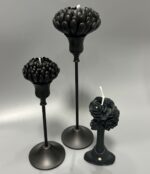 "Хризантемы", набор свечей, 2 шт, черные — изображение 3