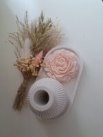 Интерьерный набор для дома из гипса со свечой из соевого воска — изображение 2