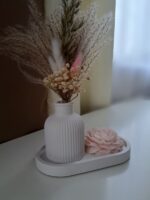 Интерьерный набор для дома из гипса со свечой из соевого воска