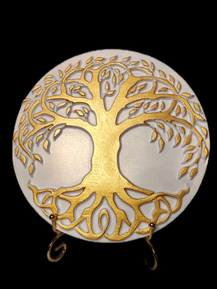 Гипсовое Панно "Дерево жизни" - настенный декор для интерьера, ручная работа — изображение 2