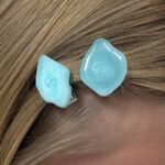 Комплект аксессуаров «Морской бриз» Перед вами нежный комплект аксессуаров, состоящий из двух заколок, кольца и кулона. Украшения выполнены из эпоксидной смолы с ручной росписью.