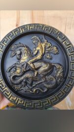 Панно из гипса «Георгий Победоносец» — интерьерный декор ручной работы — изображение 4