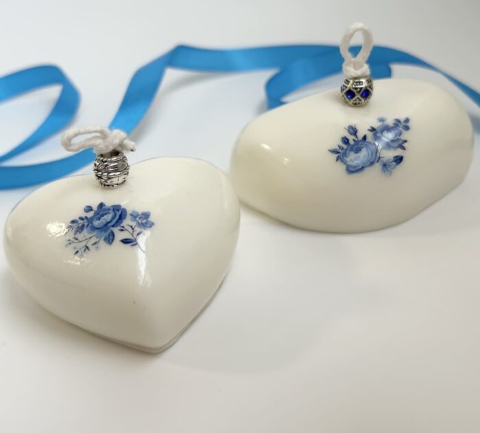 Набор свечей "Голубые цветы" — изображение 2