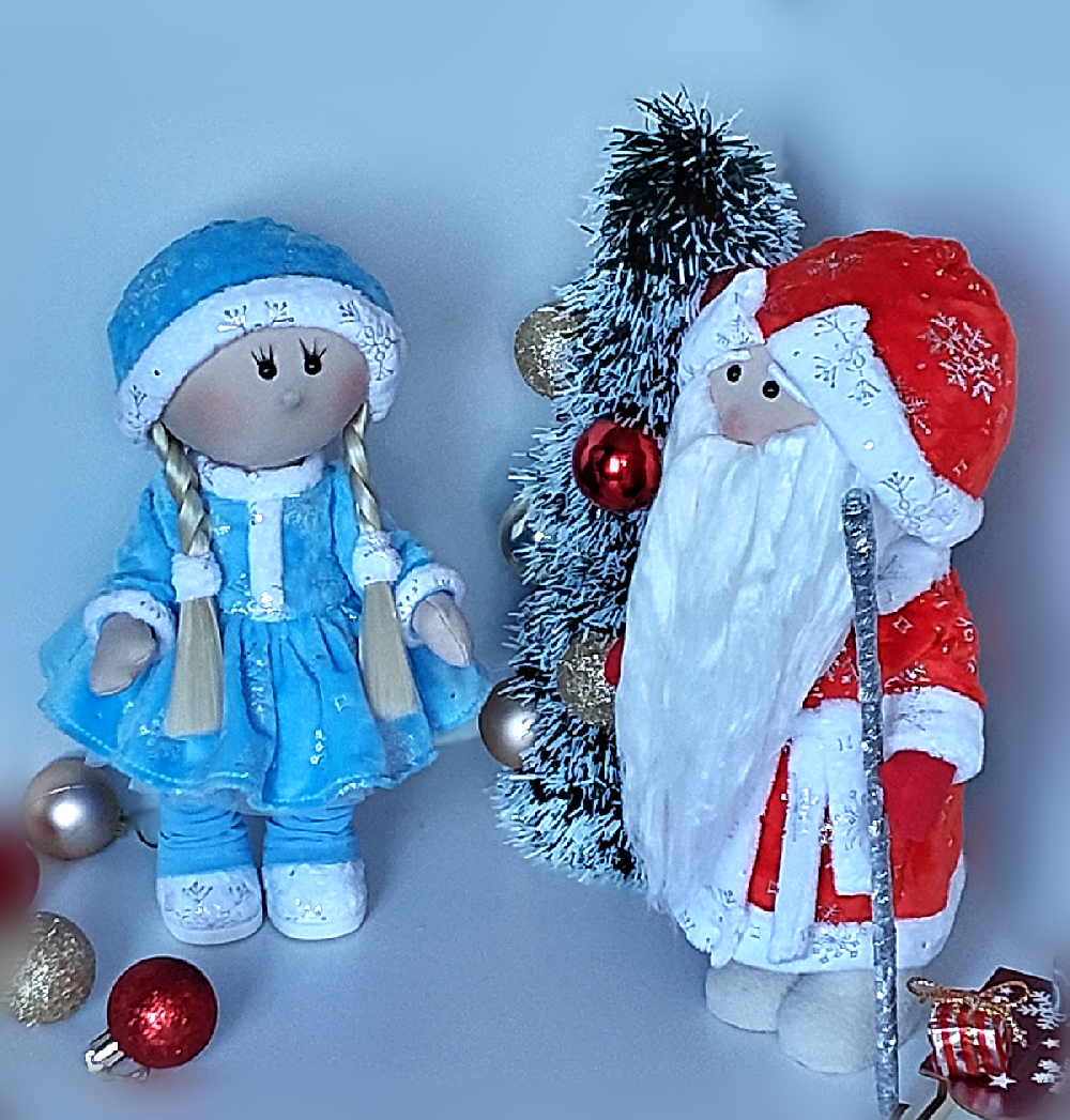 6сд Куклы дед мороз и снегурочка — изображение 1