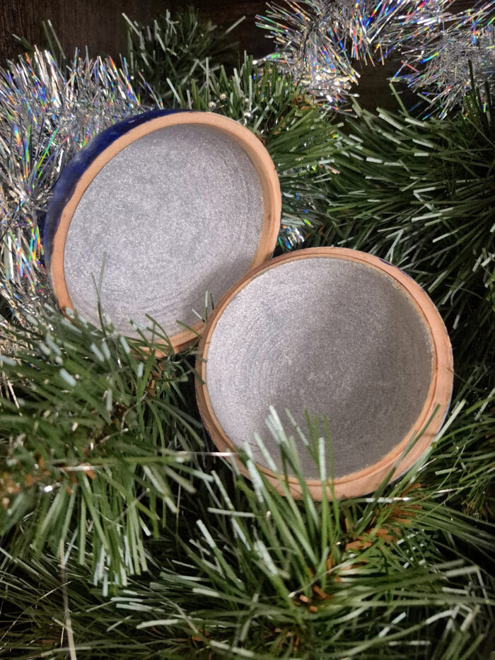 Шар-шкатулка новогодний "Снежная кошка" — изображение 6