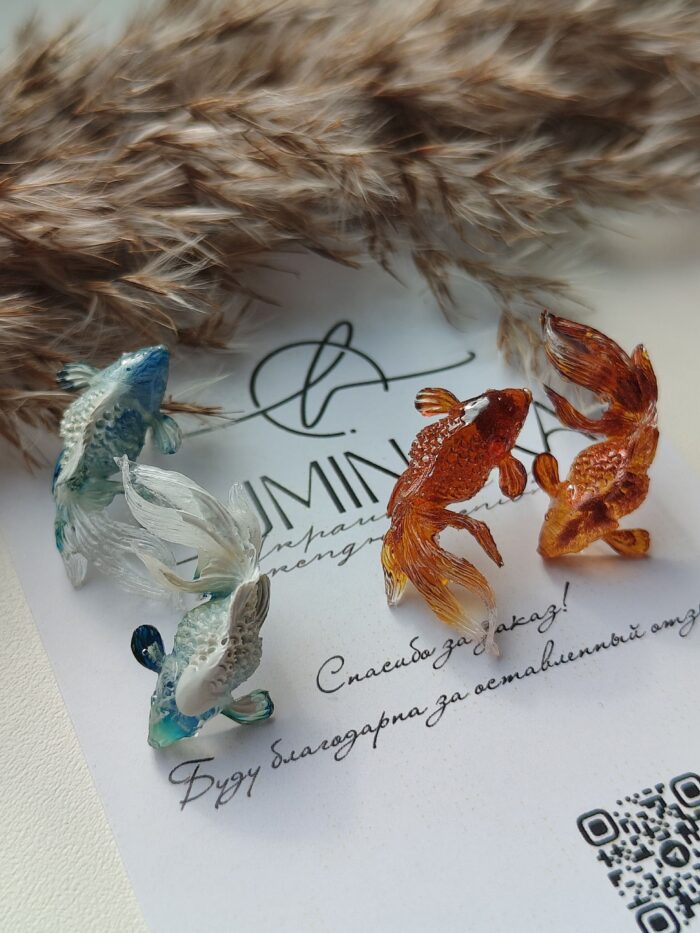 Серьги - гвоздики "Рыбки" — изображение 11
