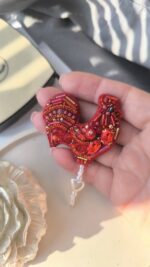 Брошь Петушок на палочке, брошь в русском стиле