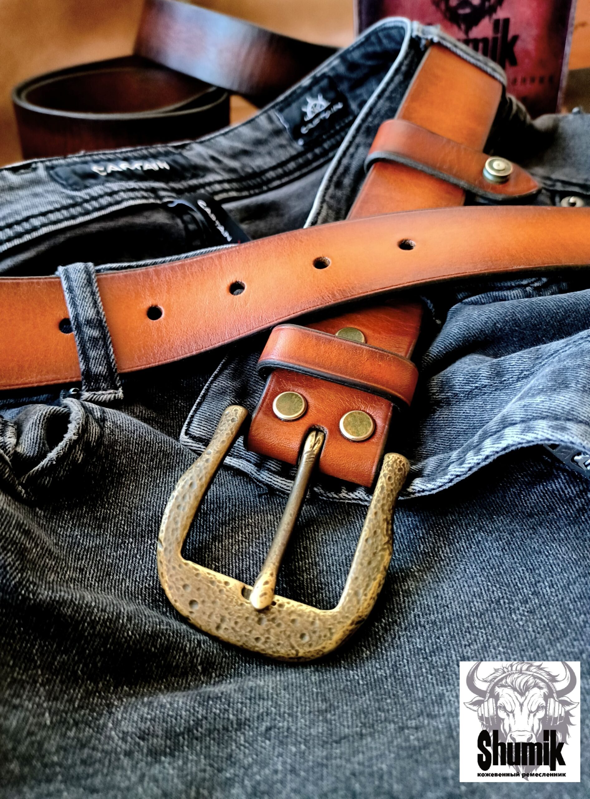 IMG_20250822_121824 Ремень из натуральной кожи авторской ручной работы «Песочный берег» — изображение 1