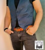 Ремень из натуральной кожи авторской ручной работы «Песочный берег» — изображение 2