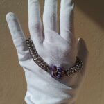 Браслет из стали с чароитами "Фиалка" — изображение 2