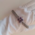 Браслет из стали с чароитами "Фиалка" — изображение 5