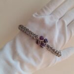 Браслет из стали с чароитами "Фиалка" — изображение 7